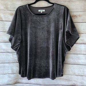 Madewell Velvet Butterfly Top NWT